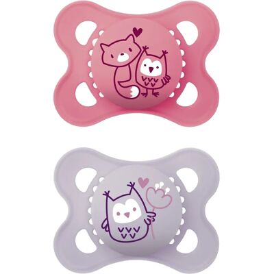 Sucette en Silicone MAM Pure 2-6m Rose Sucette en Silicone MAM Pure 2-6m Rose