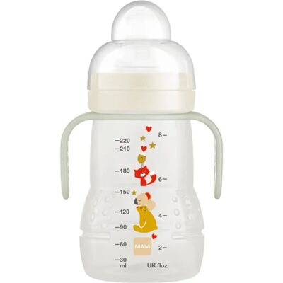 MAM Trainer Night + 220 ml Baby Cup with Glow in The Dark Handles - Baby Bottle & Cup Set MAM Trainer Night + 220 ml Baby Cup with Glow in The Dark Handles - Baby Bottle & Cup Set