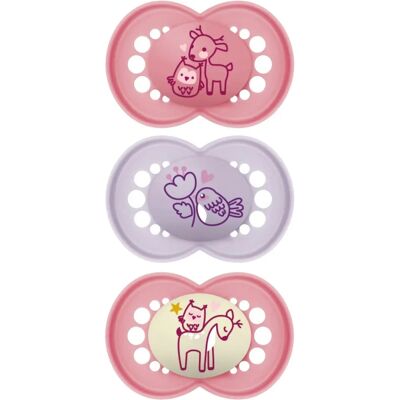 Chupetes Rosa MAM - Silicona Ortodóntica - +18 Meses Chupetes Rosa MAM - Silicona Ortodóntica - +18 Meses