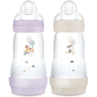 Botella Anticólico MAM Easy Start 260 ml 2-pack - Lila/Arenisca Botella Anticólico MAM Easy Start 260 ml 2-pack - Lila/Arenisca