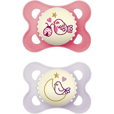Sucette Night en Silicone Mam - 2-6 Mois, Double, Sterilisable Sucette Night en Silicone Mam - 2-6 Mois, Double, Sterilisable