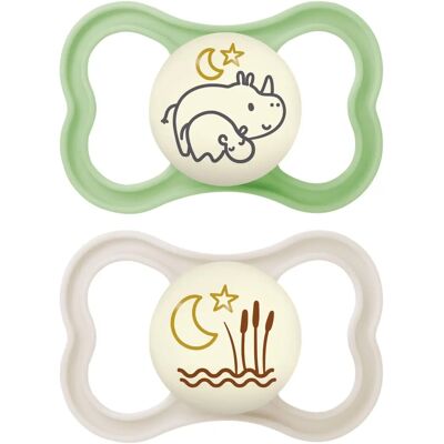 Tétine en Silicone Mam Air Night - 6+ Mois - Neutre Tétine en Silicone Mam Air Night - 6+ Mois - Neutre