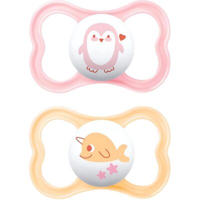 Bamed Mam Mam Air Sucette en Silicone pour 16+ Mois - 2 pcs Bamed Mam Mam Air Sucette en Silicone pour 16+ Mois - 2 pcs