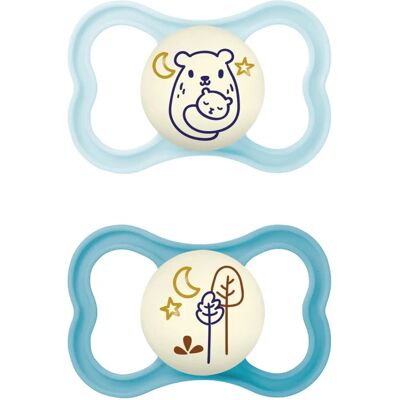 Sucette Mam Air Night en Silicone - 16+ Mois Blue Sucette Mam Air Night en Silicone - 16+ Mois Blue