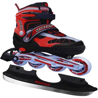 Spartan Rote Inline Skates - 2-in-1 Verstellbar für Kinder Spartan Rote Inline Skates - 2-in-1 Verstellbar für Kinder