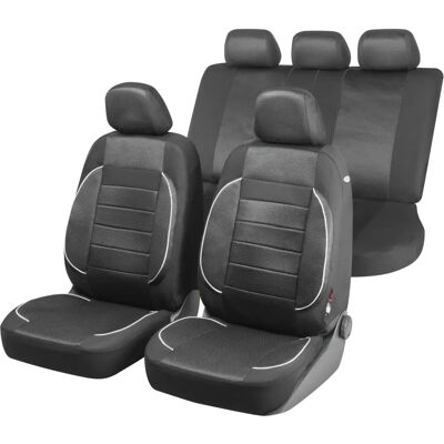 WALSER Autositzbezug - Schwarz, Universal, 8-teiliges Set - Autositzschutz WALSER Autositzbezug - Schwarz, Universal, 8-teiliges Set - Autositzschutz