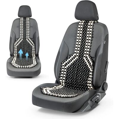 Protector de asiento de coche Walser con cuentas de madera Protector de asiento de coche Walser con cuentas de madera
