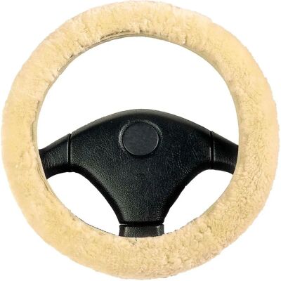 WALSER Sheepskin Steering Wheel Cover - Auto Accessory WALSER Sheepskin Steering Wheel Cover - Auto Accessory