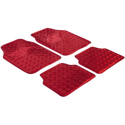 Alfombrillas universales WALSER - Metalizado rojo 4 piezas Alfombrillas universales WALSER - Metalizado rojo 4 piezas