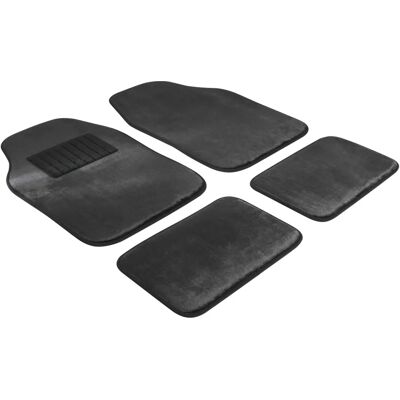 WALSER Autostoelhoezen Set 4 Velours Zwart - Auto Matten WALSER Autostoelhoezen Set 4 Velours Zwart - Auto Matten