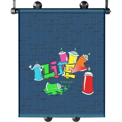 WALSER Pare-soleil Graffiti 2 pcs - Protection UV Auto WALSER Pare-soleil Graffiti 2 pcs - Protection UV Auto
