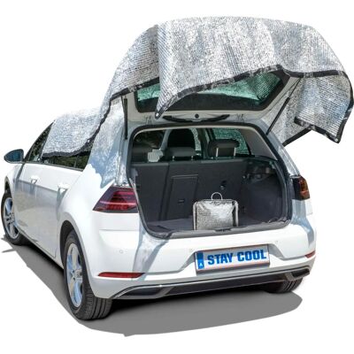 WALSER Stay Cool Pare-soleil en aluminium pour voiture - 4x6m protection UV - Publicité WALSER Stay Cool Pare-soleil en aluminium pour voiture - 4x6m protection UV - Publicité