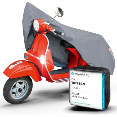 Housse de moto WALSER - PVC imperméable - Gris - Publicité Housse de moto WALSER - PVC imperméable - Gris - Publicité