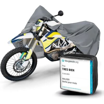 Housse de moto WALSER Enduro - Imperméable, pour motos - Publicité Housse de moto WALSER Enduro - Imperméable, pour motos - Publicité