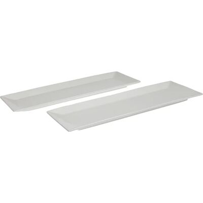 Mäser Trendy Line - 2 Assiettes Rectangulaires en Porcelaine Mäser Trendy Line - 2 Assiettes Rectangulaires en Porcelaine