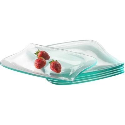 MÄSER La Musica Assiettes à Dessert en Verre - 6 pcs MÄSER La Musica Assiettes à Dessert en Verre - 6 pcs