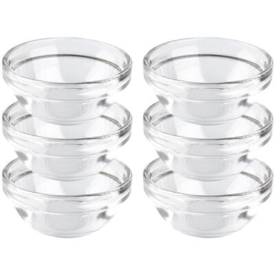 Coupes en verre Empilable 7,5cm - Résistantes, Micro-ondables, Vaisselle Lavable Coupes en verre Empilable 7,5cm - Résistantes, Micro-ondables, Vaisselle Lavable