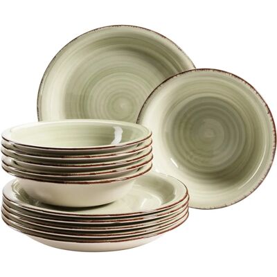 Set di stoviglie Mäser Bel Tempo II da 6 pezzi - Verde vintage Set di stoviglie Mäser Bel Tempo II da 6 pezzi - Verde vintage