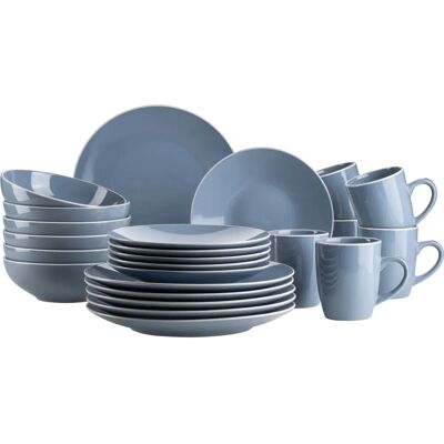 Mäser Elissa Assortiment de Vaisselle Bleu 24 Pièces - Ensemble de vaisselle Mäser Elissa Assortiment de Vaisselle Bleu 24 Pièces - Ensemble de vaisselle