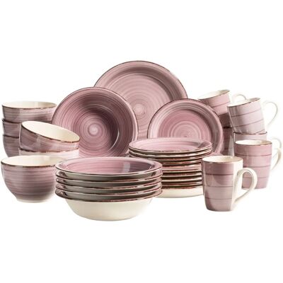 Mäser Keramik-Geschirr-Set - Vintage Stil für 6 Mäser Keramik-Geschirr-Set - Vintage Stil für 6