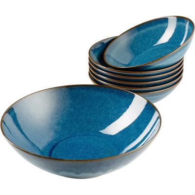 MÄSER Ossia Blau Saladeschaal Set - Vintage-Charme MÄSER Ossia Blau Saladeschaal Set - Vintage-Charme