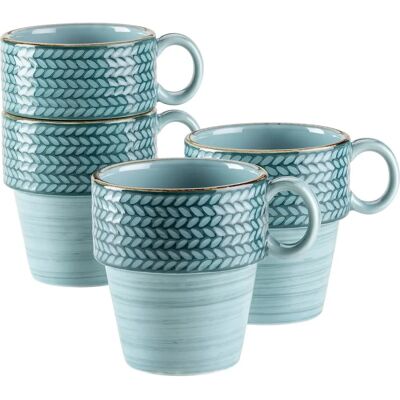 Mäser Kaffeebecher-Set, Porzellan Prospero blau - Coffee Mug Set Mäser Kaffeebecher-Set, Porzellan Prospero blau - Coffee Mug Set