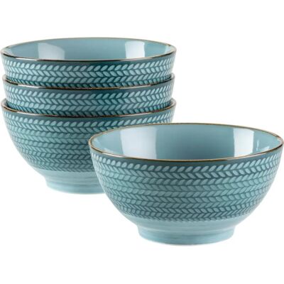Mäser Porseleinen Blauw Set van 4 - Servies Mäser Porseleinen Blauw Set van 4 - Servies