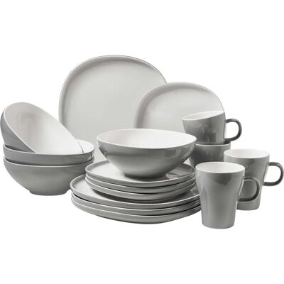 Set de vaisselle MÄSER Isora - Gris, 16 pcs, pour 4 personnes - Publicité Set de vaisselle MÄSER Isora - Gris, 16 pcs, pour 4 personnes - Publicité
