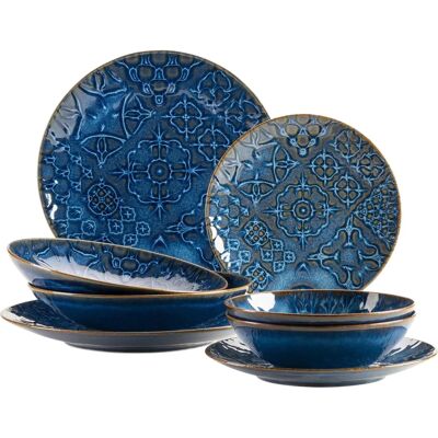 Mäser Collection Bleu Tiles - Service 8 pièces pour 4 Mäser Collection Bleu Tiles - Service 8 pièces pour 4