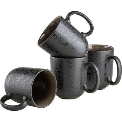 Ensemble de 4 mugs Niara Mäser - Noir Ensemble de 4 mugs Niara Mäser - Noir
