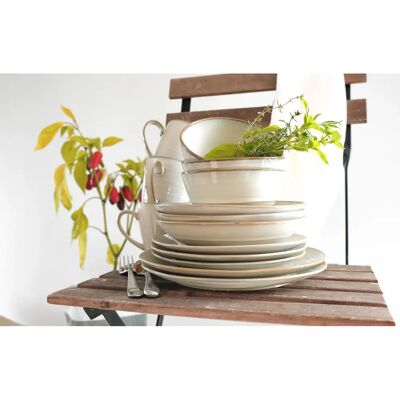 MÄSER Nottingham - Beige Vintage-Look Esseteller-Set - 4 Stück MÄSER Nottingham - Beige Vintage-Look Esseteller-Set - 4 Stück