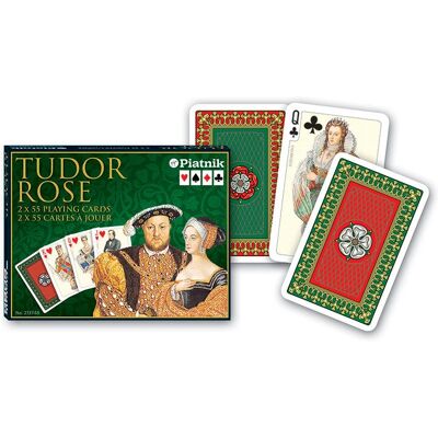 Piatnik Tudor Rose Speelkaarten - Dubbel Deck Piatnik Tudor Rose Speelkaarten - Dubbel Deck