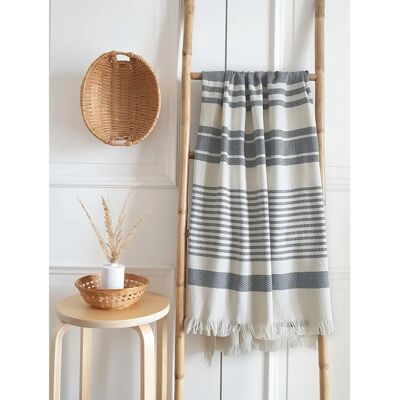 FRAMSOHN FROTTIER Hamamtuch - 100x180cm - Grau - Handtuch FRAMSOHN FROTTIER Hamamtuch - 100x180cm - Grau - Handtuch