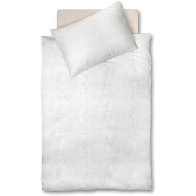 Fleuresse Sábanas de Satén Mako - Blanco - 70x90/140x200cm Fleuresse Sábanas de Satén Mako - Blanco - 70x90/140x200cm