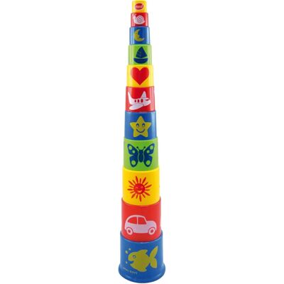Secchielli impilabili multicolori Gowi Toys - Giocattolo per bambini Secchielli impilabili multicolori Gowi Toys - Giocattolo per bambini