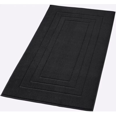 VOSSEN Feeling Badematte - 60x100 cm, Baumwolle, Schwarz, Rechteckig VOSSEN Feeling Badematte - 60x100 cm, Baumwolle, Schwarz, Rechteckig