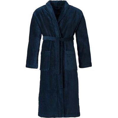 VOSSEN Feeling-L Unisex Bademantel Schwarz - Langkragen VOSSEN Feeling-L Unisex Bademantel Schwarz - Langkragen