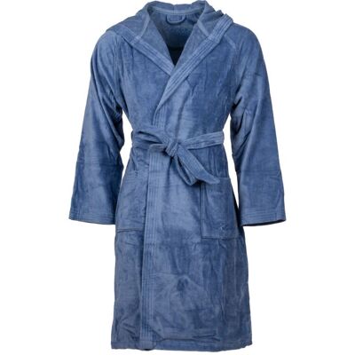 VOSSEN Texas Accappatoio Unisex - Velluto di cotone, Blu, S VOSSEN Texas Accappatoio Unisex - Velluto di cotone, Blu, S