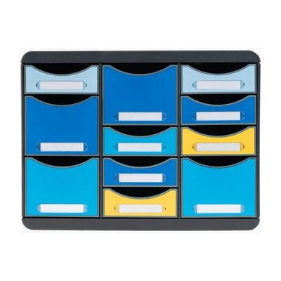 Organisateur de tiroirs Exacompta 3137202D - Plastique Noir, Bleu, Jaune Organisateur de tiroirs Exacompta 3137202D - Plastique Noir, Bleu, Jaune