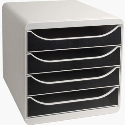 Exacompta 310014D Büro-Schubladeneinheit - 4 Schubladen - Grau Exacompta 310014D Büro-Schubladeneinheit - 4 Schubladen - Grau