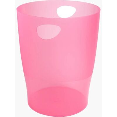 Exacompta 45354D Waste Container - 15L, Rose, 26cm Dia, 33.5cm H Exacompta 45354D Waste Container - 15L, Rose, 26cm Dia, 33.5cm H