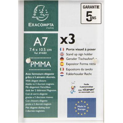 Exacompta A7 Blau Foto Rahmen Set von 3 Exacompta A7 Blau Foto Rahmen Set von 3