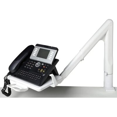 Exacompta Phone Support Arm - Adjustable, 360° Pivot, Clamp Mount - Phone Holder Exacompta Phone Support Arm - Adjustable, 360° Pivot, Clamp Mount - Phone Holder