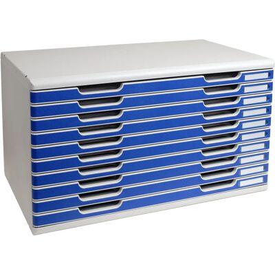 Exacompta Hellblau Modulares Ablagesystem - Schubladen-Organizer Exacompta Hellblau Modulares Ablagesystem - Schubladen-Organizer