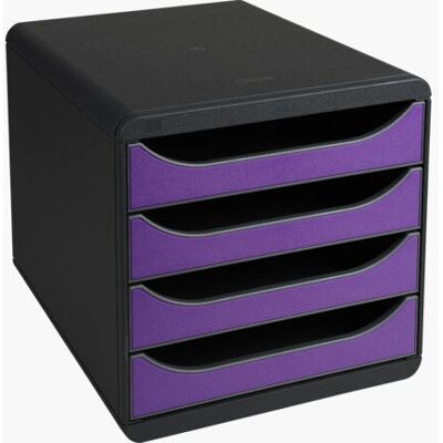 Exacompta 310720D Unité de tiroirs de bureau - 4 tiroirs - Gris - Publicité Exacompta 310720D Unité de tiroirs de bureau - 4 tiroirs - Gris - Publicité