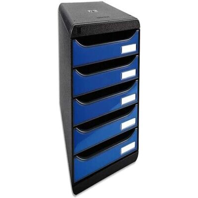 Exacompta Big Box Plus 5 Schubladen-Ordner - Blau Hochglanz Exacompta Big Box Plus 5 Schubladen-Ordner - Blau Hochglanz