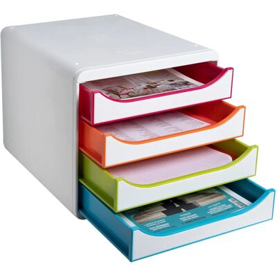 Organizzatore di documenti Big Box 4 cassetti - Nero Organizzatore di documenti Big Box 4 cassetti - Nero