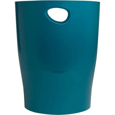 Bidone porta rifiuti Exacompta Neo Deco - 15L, blu canard, Design elegante Bidone porta rifiuti Exacompta Neo Deco - 15L, blu canard, Design elegante