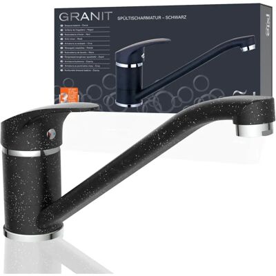 EISL GRANIT Küchenarmatur Schwarz-Chrom, 360° schwenkbar, Messing EISL GRANIT Küchenarmatur Schwarz-Chrom, 360° schwenkbar, Messing