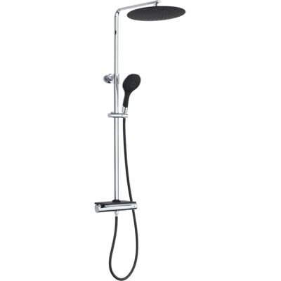 EISL Schwarzes Thermostat-Duschsystem mit Wandhalterung EISL Schwarzes Thermostat-Duschsystem mit Wandhalterung